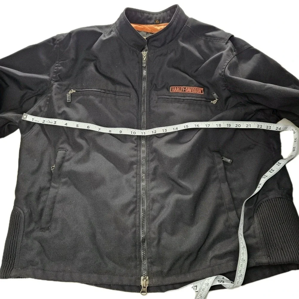 Harley Davidson Racing Team Nylon Jacket  Black Orange Mens Size‎ Large See Desc